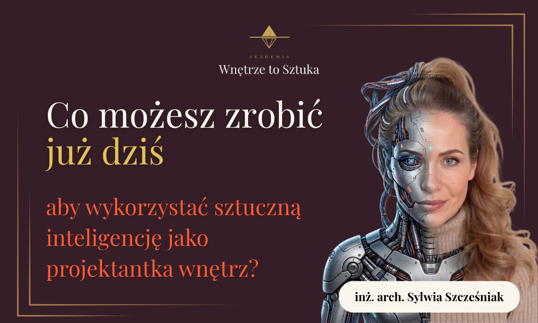 Co możesz zrobić już dziś, aby wykorzystać sztuczną inteligencję jako projektantka wnętrz — inż. arch. Sylwia Szcześniak